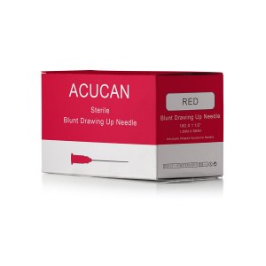 Acucan 18g 1½" Red Blunt Drawing Up Needle Box