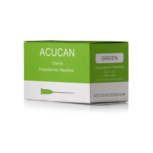 Acucan 21G X 1½ ( 0.8mm x 40mm ) Green Hypodermic Needles Box